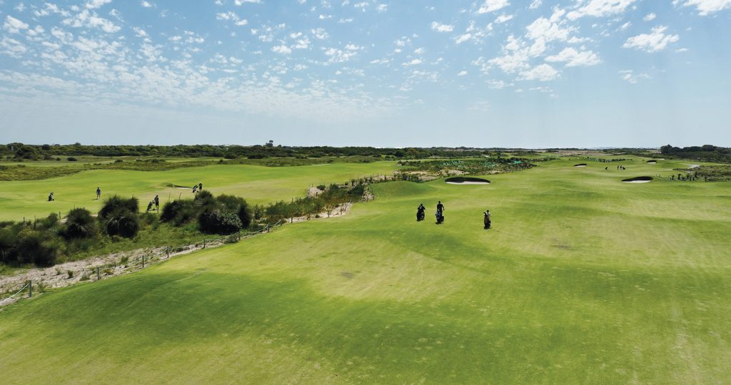 Scooters are par for the Links Kennedy Bay course