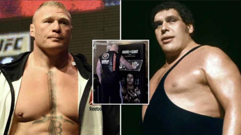 WWE: Brock Lesnar Comparing His Hand Size to Andre the Giant's