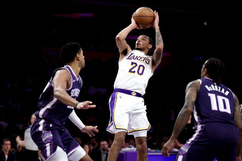 After talking through problems, Lakers find unexpected third scorer to end losing streak After talking through problems, Lakers find unexpected third scorer to end losing streak