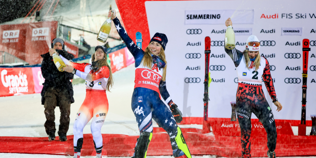 Shiffrin Erases Deficit to Win Semmering Slalom as Second Run Delivers Shiffrin Erases Deficit to Win Semmering Slalom as Second Run Delivers