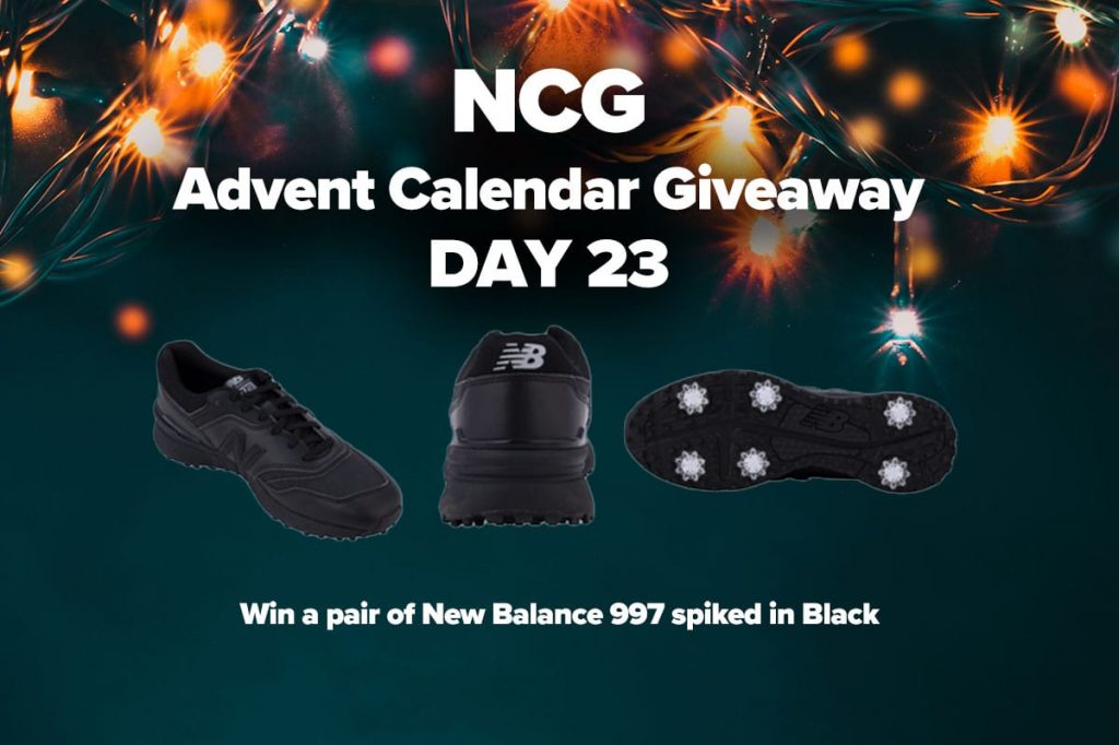 Advent Calendar Golf Giveaway – Day 23 – Win a pair of New Balance 997 spiked in Black Advent Calendar Golf Giveaway – Day 23 – Win a pair of New Balance 997 spiked in Black
