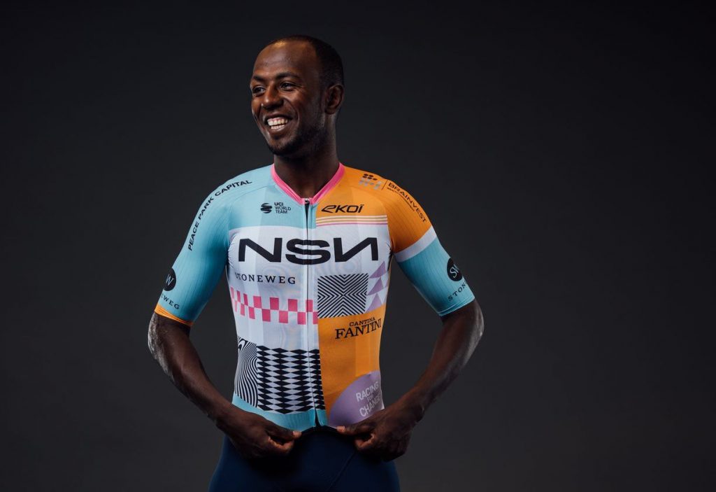 Biniam Girmay shows off new NSN Cycling Team kit on New Year's Day Biniam Girmay shows off new NSN Cycling Team kit on New Year's Day