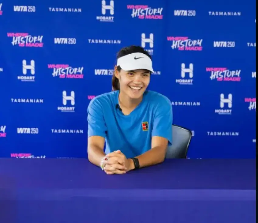No. 1 seed Emma Raducanu identifies one tricky thing about playing in Hobart