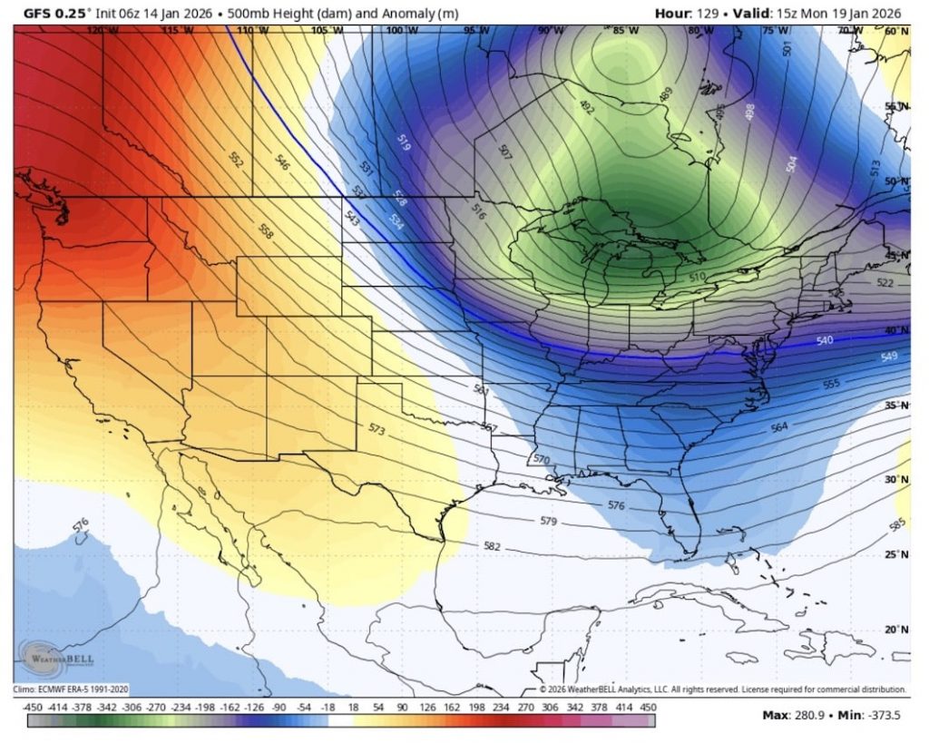 MLK Day Snow? Long Range Forecast For The East & West