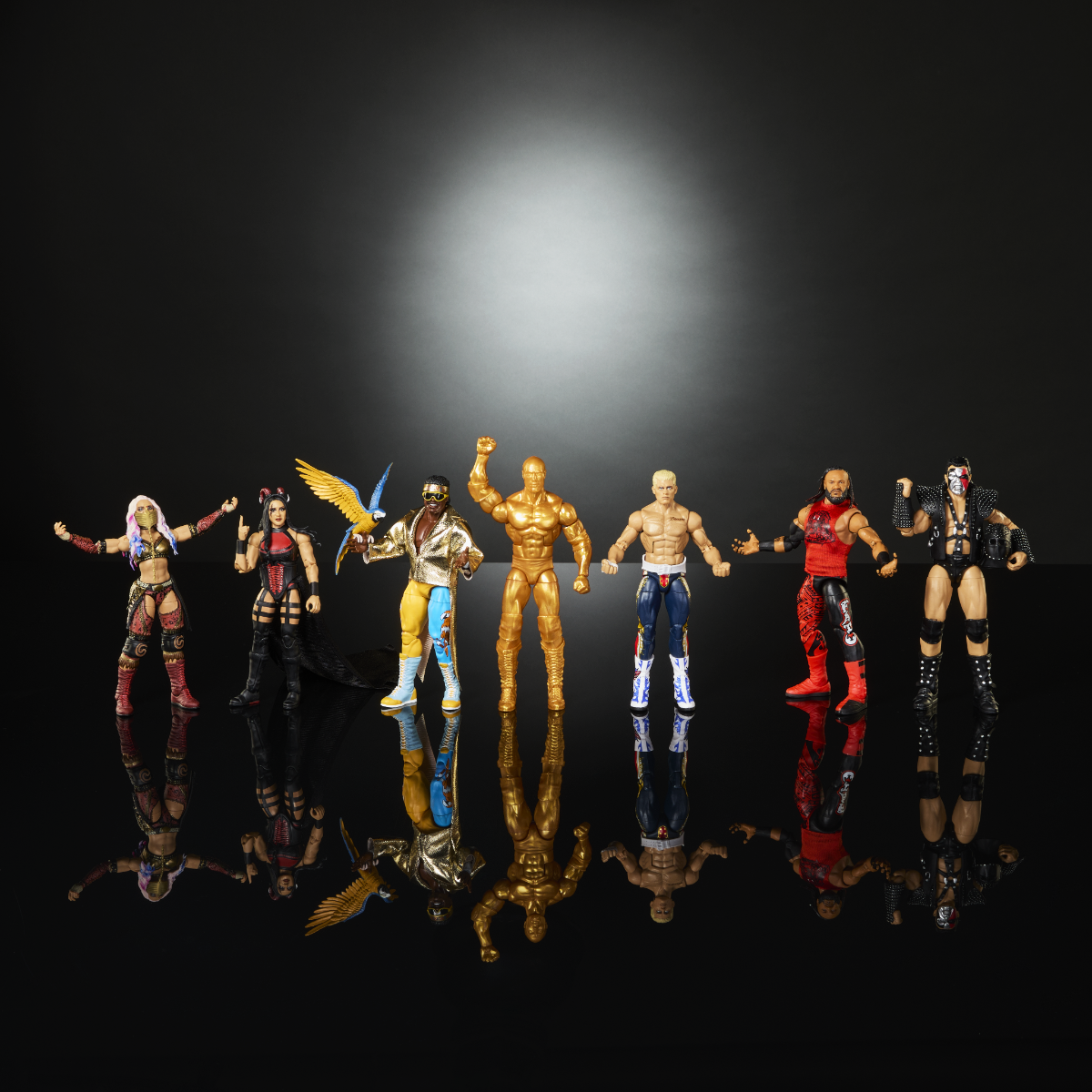 Stephanie Vaquer, Giulia, Crush, Koko B Ware, Cody Rhodes, Jacob Fatu & The Rock WWE Elite 125 Photos