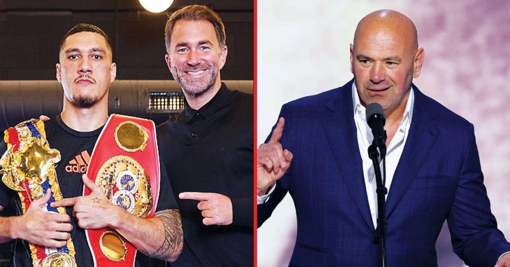 Eddie Hearn reacts to Dana White signing Jai Opetaia: “That’s probably where the problem started”