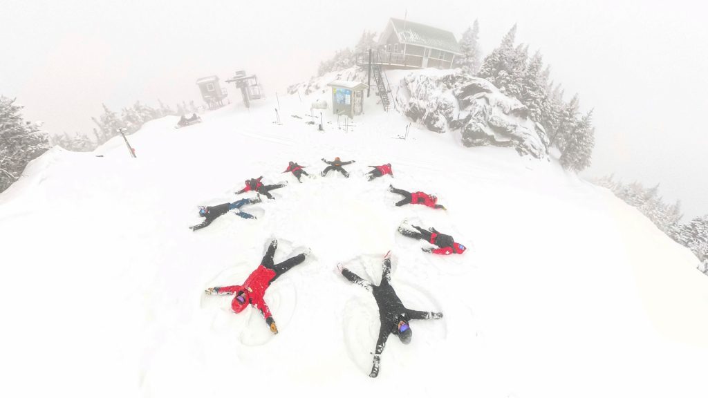 Making snow angels for a good cause Making snow angels for a good cause