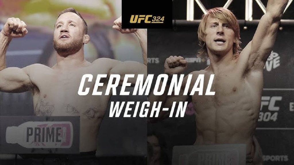UFC 324: Gaethje vs. Pimblett Ceremonial Weigh-In UFC 324: Gaethje vs. Pimblett Ceremonial Weigh-In