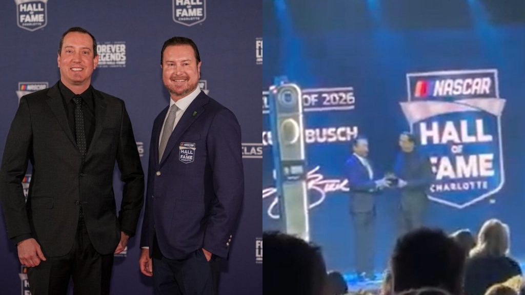 Watch: Kurt Busch Receives His 2026 NASCAR Hall of Fame Ring From None Other Than Brother Kyle Busch