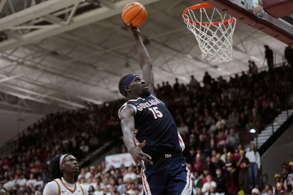 Graham powers No. 12 Gonzaga past Santa Clara into first place in WCC