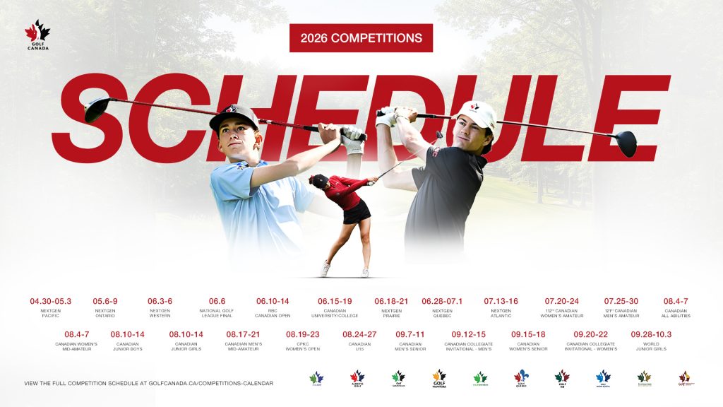 Golf Canada Releases 2026 Championship Schedule