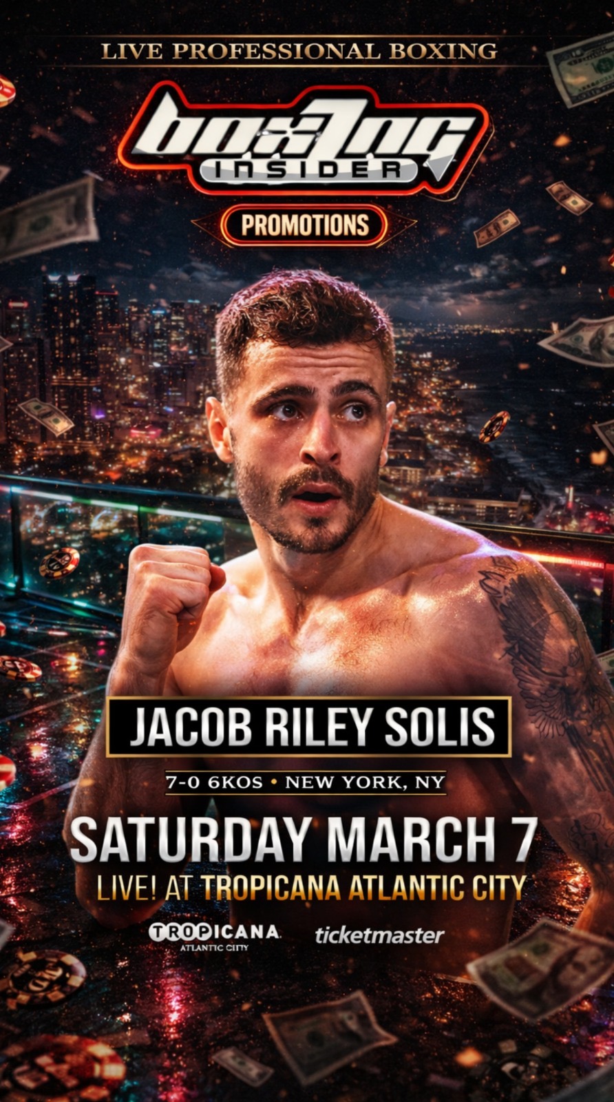 Jacob Solis Returns Saturday vs. Jeremy Ramos at Tropicana Atlantic City Jacob Solis Returns Saturday vs. Jeremy Ramos at Tropicana Atlantic City