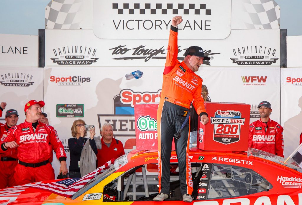 RECAP: Late Charge Nets Justin Allgaier Fourth NASCAR O’Reilly Series Win at Darlington