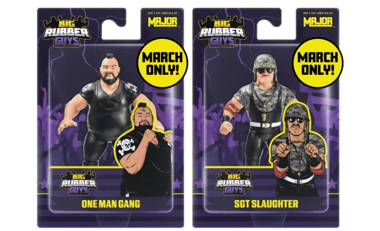 Last Call! One Man Gang & Heel Sgt Slaughter Big Rubber Guys Pre-Order Ends Today