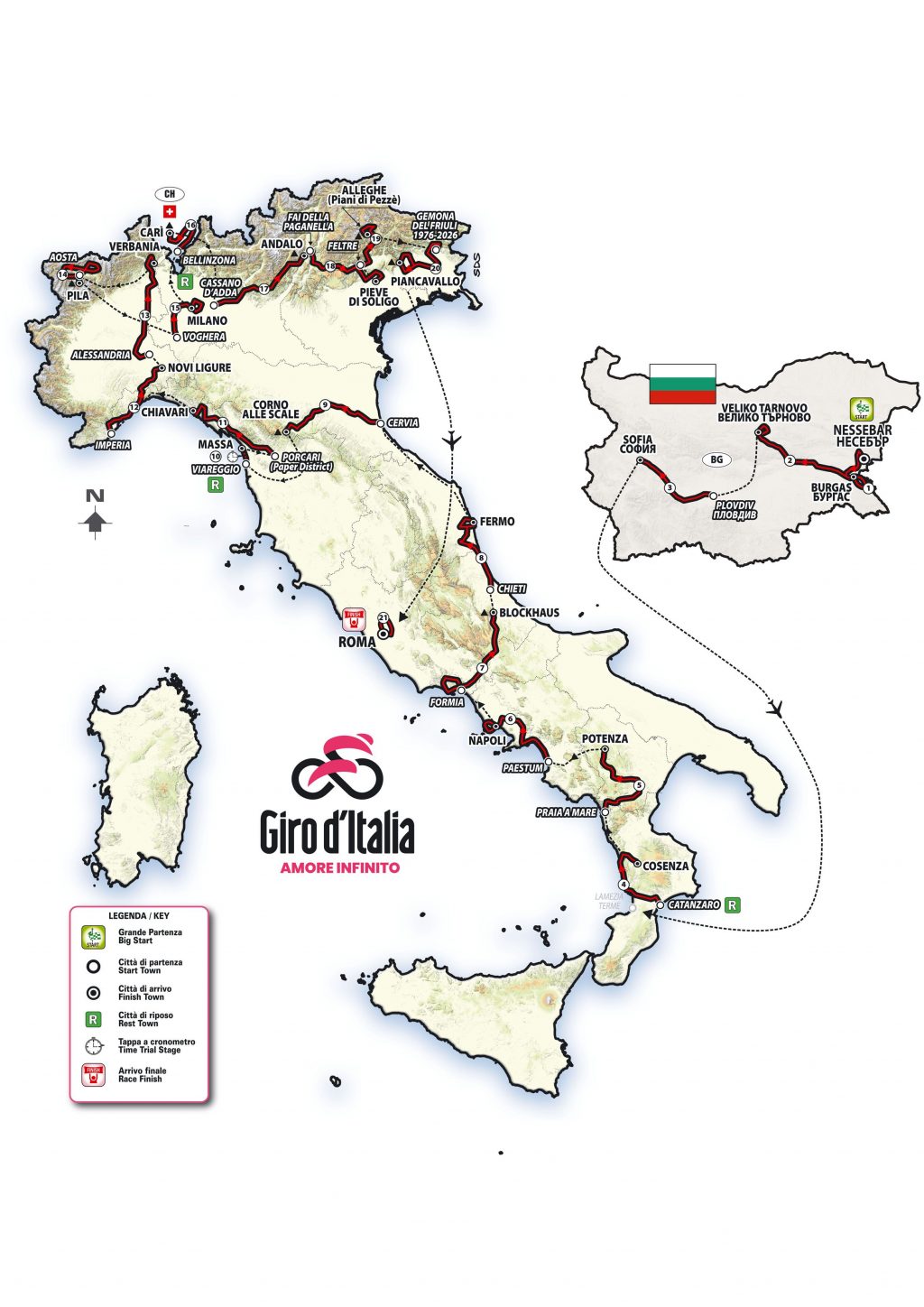 Giro d'Italia 2026 route