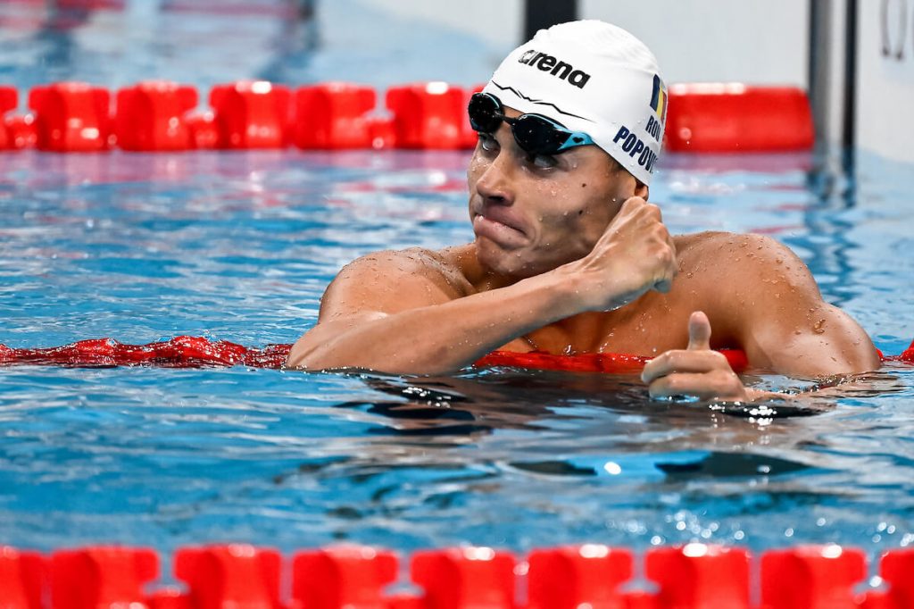 David Popovici Adds Third Title of Romanian Champs with Victory in 100 Freestyle; Princeton’s Patrick Dinu Pops Career Best