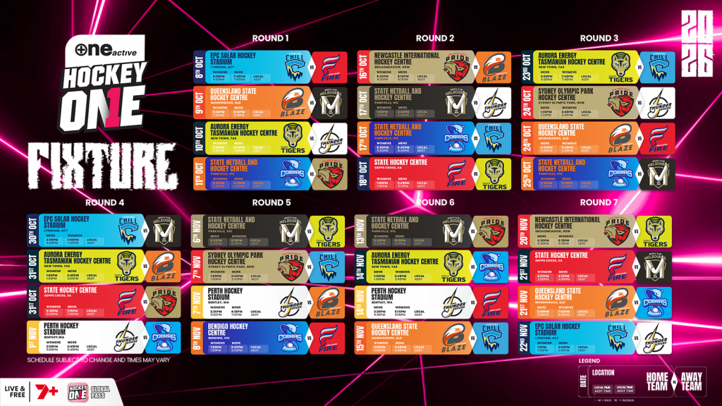 Hockey1: 2026 ONE Active Hockey One fixtures revealed for biggest season yet