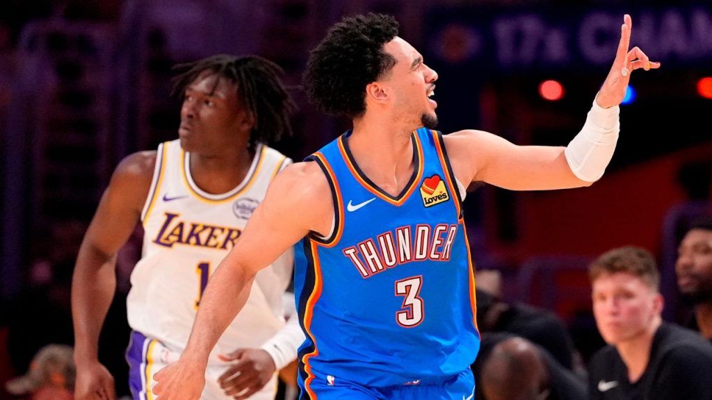 Thunder charge past Lakers for another blowout in the champs’ 7-0 playoff run