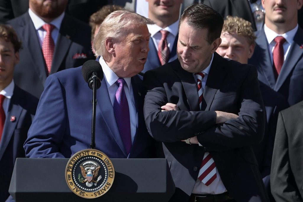 Trump honors Indiana at White House, jokes about Curt Cignetti: 'Who is Curt?'