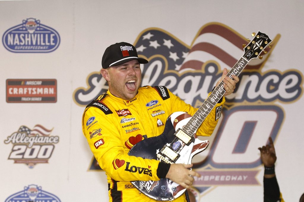 RECAP: Layne Riggs Rebounds for Last Lap Pass in NASCAR Truck Series Win at Nashville