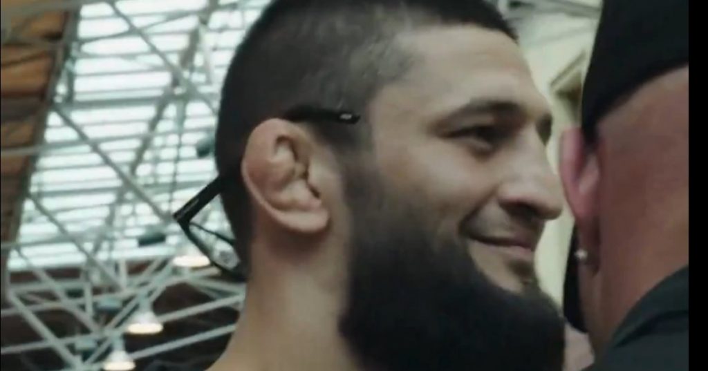 Khamzat Chimaev pulled away by security after street fight offer to Dillon Danis at RAF 10 Khamzat Chimaev pulled away by security after street fight offer to Dillon Danis at RAF 10