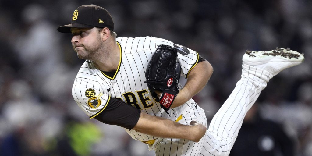 King delivers as Padres' rotation anchor in shutout of Braves King delivers as Padres' rotation anchor in shutout of Braves