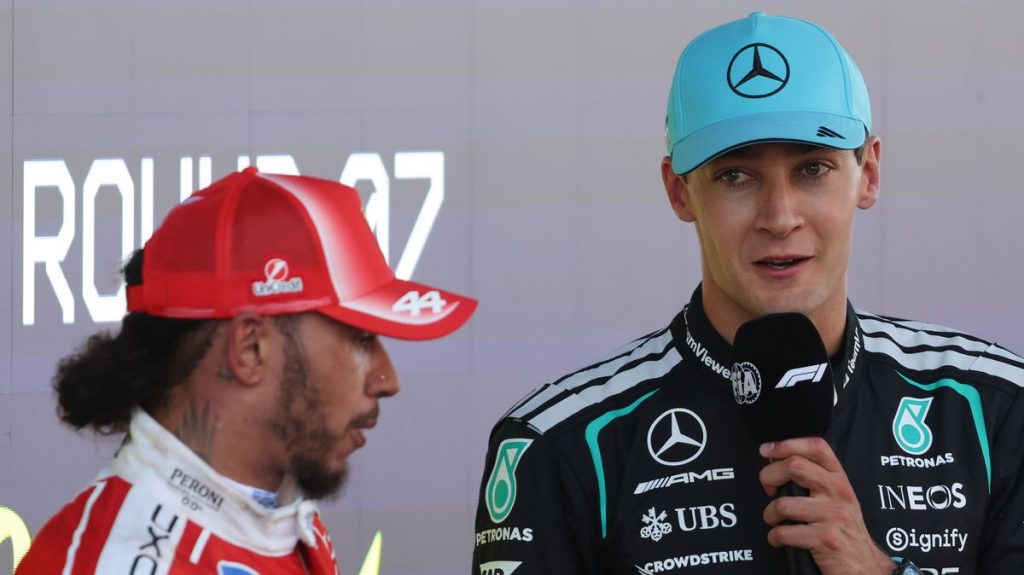 F1 news: Lewis Hamilton turns heads as George Russell told Mercedes future 'in balance' F1 news: Lewis Hamilton turns heads as George Russell told Mercedes future 'in balance'