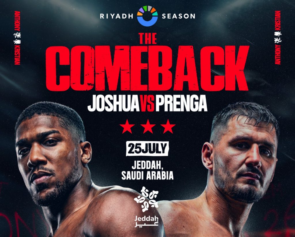 Anthony Joshua vs Kristian Prenga Venue Moves to Jeddah