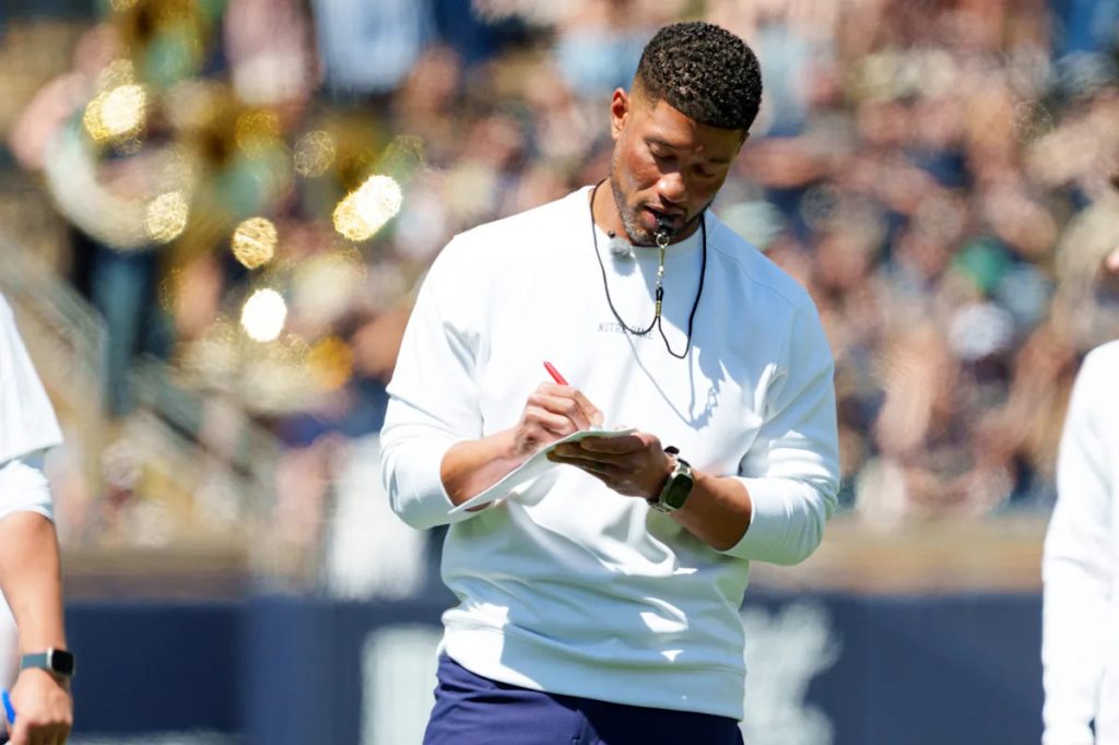 Notre Dame head coach Marcus Freeman on key award watch list Notre Dame head coach Marcus Freeman on key award watch list