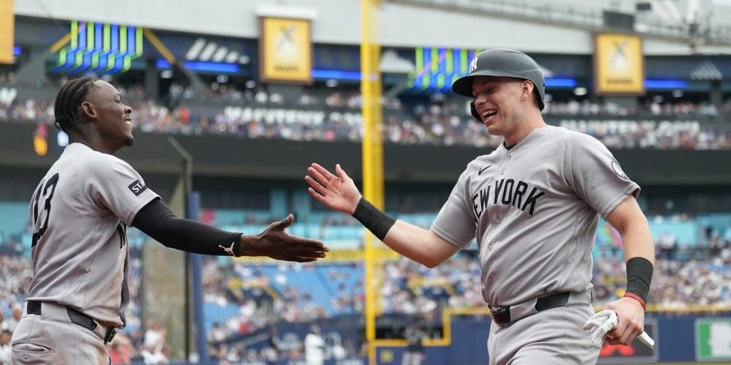 Rice in Derby form with 27th, 28th HRs in Yanks' romp at Trop Rice in Derby form with 27th, 28th HRs in Yanks' romp at Trop