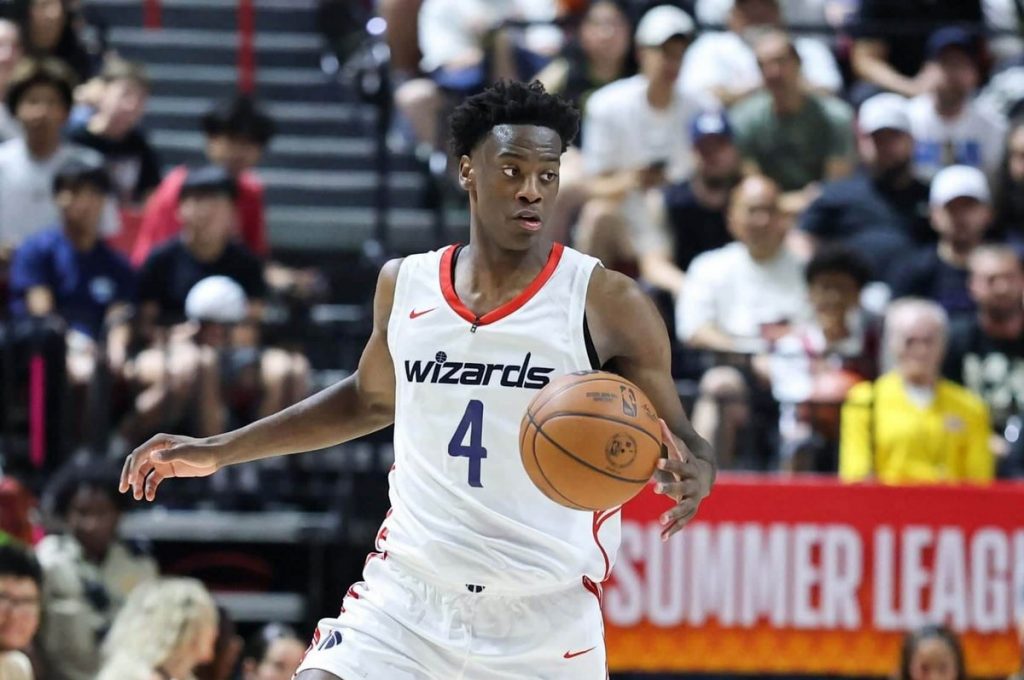 AJ Dybantsa looked like a leading man on the first night of his professional basketball life AJ Dybantsa looked like a leading man on the first night of his professional basketball life