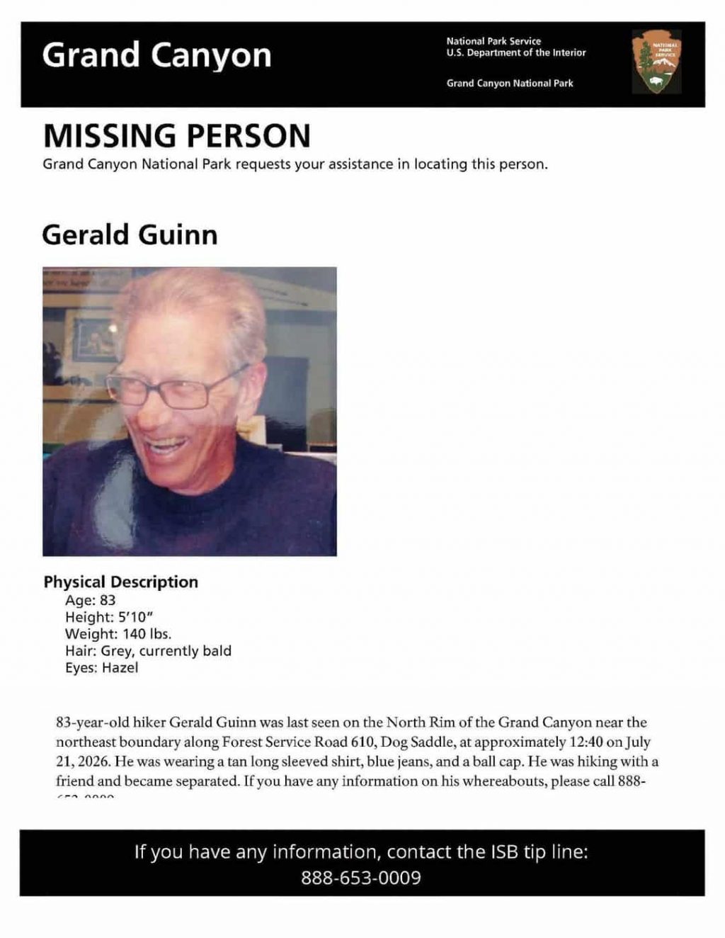 Search Underway For Missing 83-Year-Old Hiker @ Grand Canyon National Park Search Underway For Missing 83-Year-Old Hiker @ Grand Canyon National Park