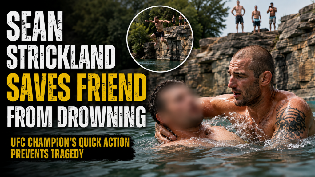 Sean Strickland Saves Friend from Drowning After Dramatic Cliff Jump Scare Sean Strickland Saves Friend from Drowning After Dramatic Cliff Jump Scare