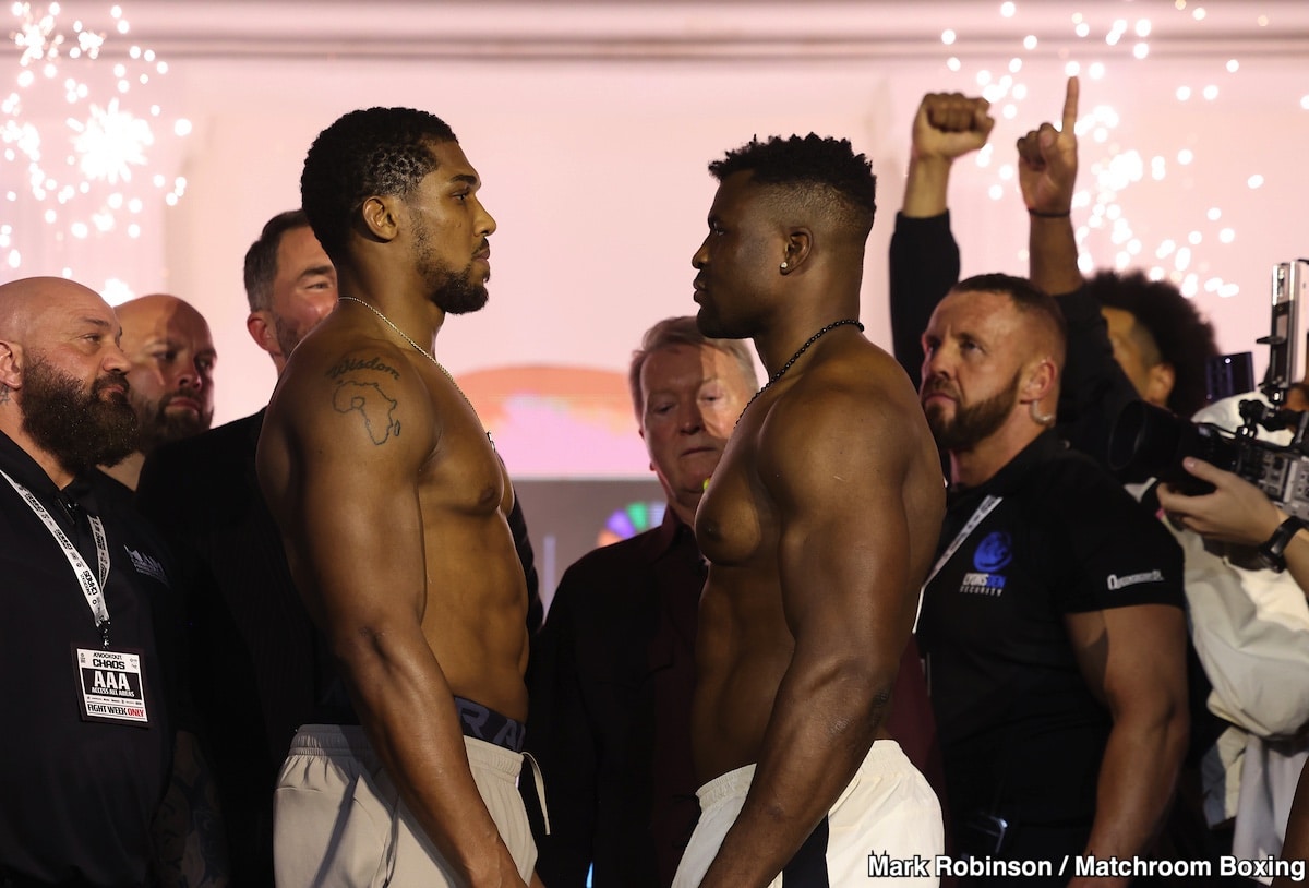 Tonight’s Live Boxing Results: Joshua vs. Ngannou Tonight’s Live Boxing Results: Joshua vs. Ngannou