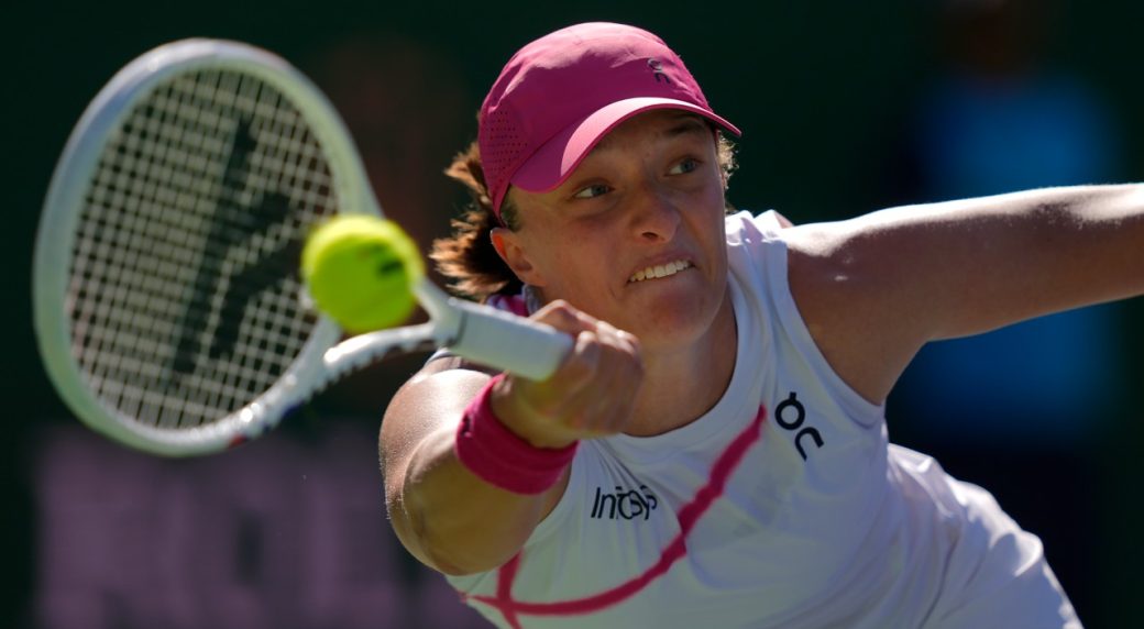 Top-ranked Swiatek moves on at Indian Wells with easy win over Collins