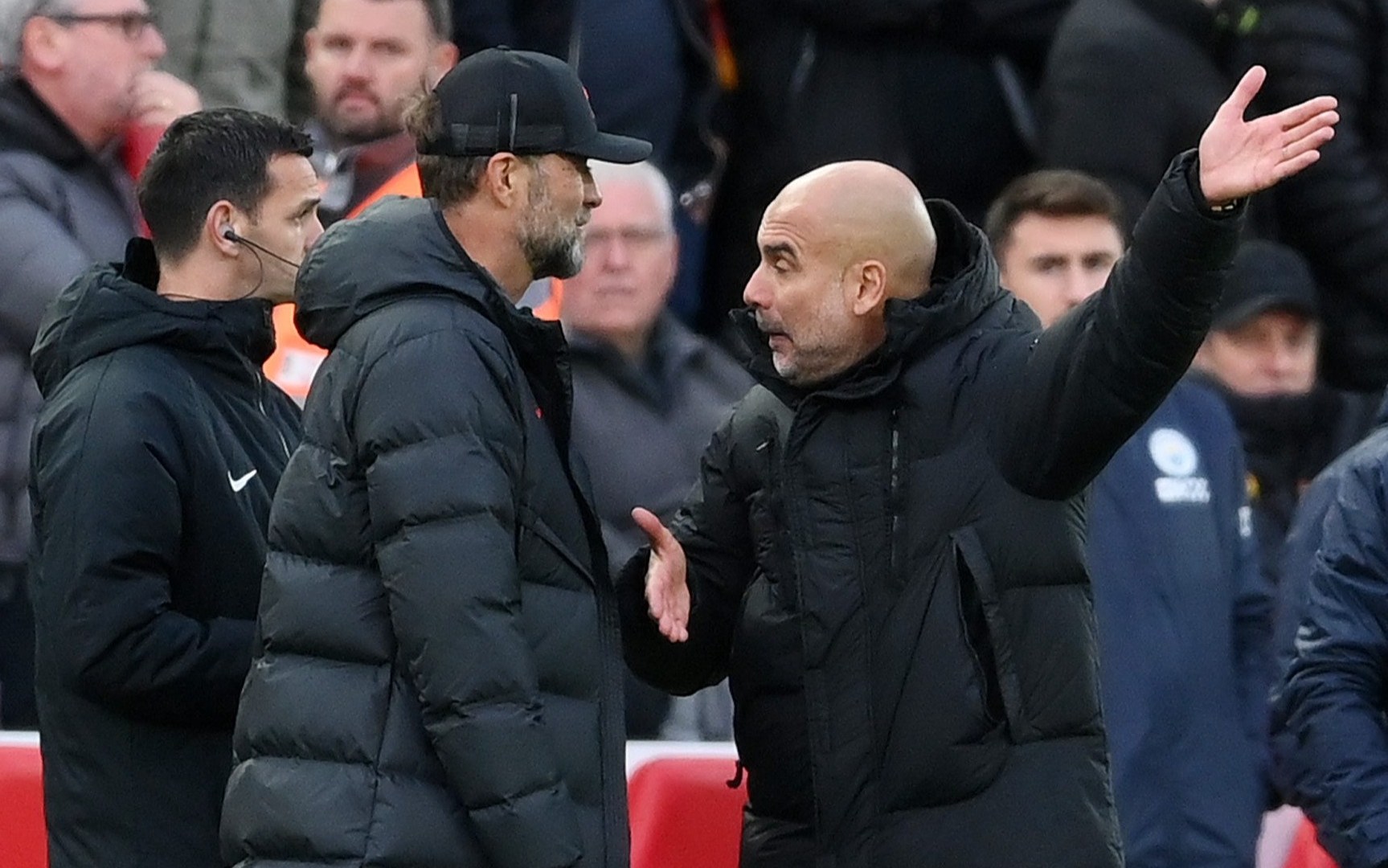 ‘Look how they play’ – Pep Guardiola fires subtle jibe at Liverpool as he suggests Arsenal are Man City’s biggest title rivals
