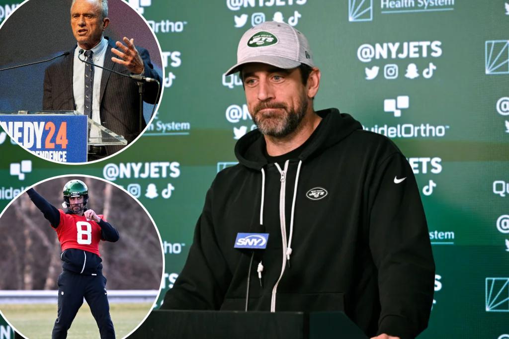 Aaron Rodgers not expected to be picked as RFK Jr.’s vice president in Jets sigh of relief
