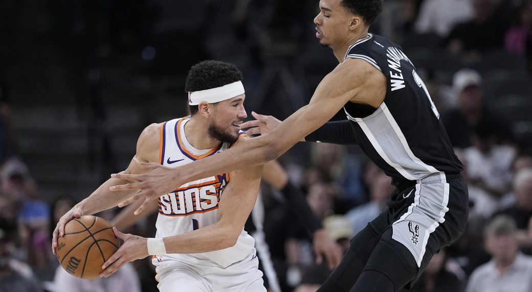 Spurs rookie Victor Wembanyama to miss rematch against Suns with sprained left ankle
