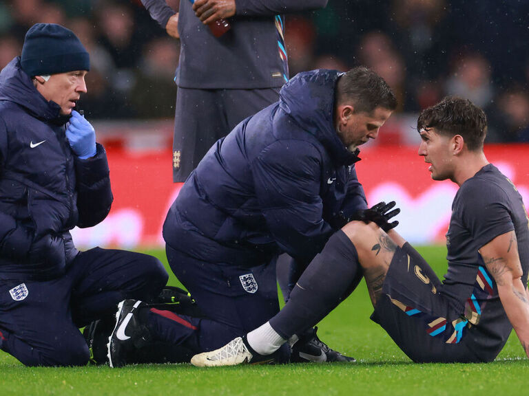 Man City's Stones forced off early in England friendly