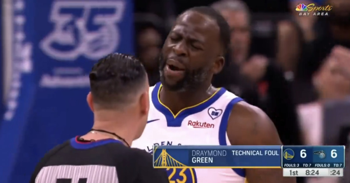 Draymond Green instantly ejected vs. Magic, and Stephen Curry looked devastated