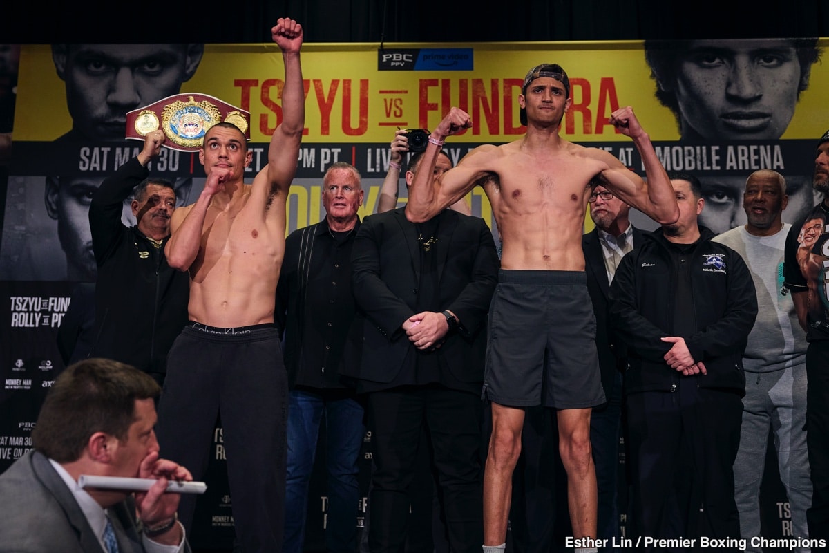 Prime Video PPV Weights & Photos: Tszyu – Fundora & Romero – Cruz Prime Video PPV Weights & Photos: Tszyu – Fundora & Romero – Cruz