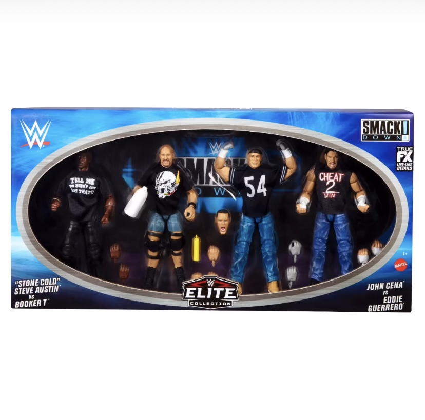SmackDown Elite 4-Pack Pre-Order Coming Friday: Booker T, John Cena, Eddie Guerrero & Stone Cold Steve Austin