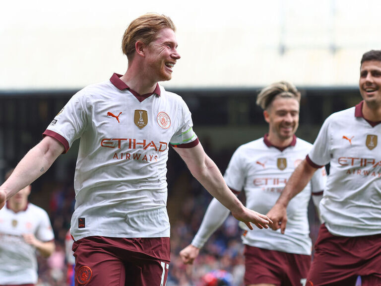 Watch: KDB warms up for Real Madrid with 2 splendid goals vs. Palace