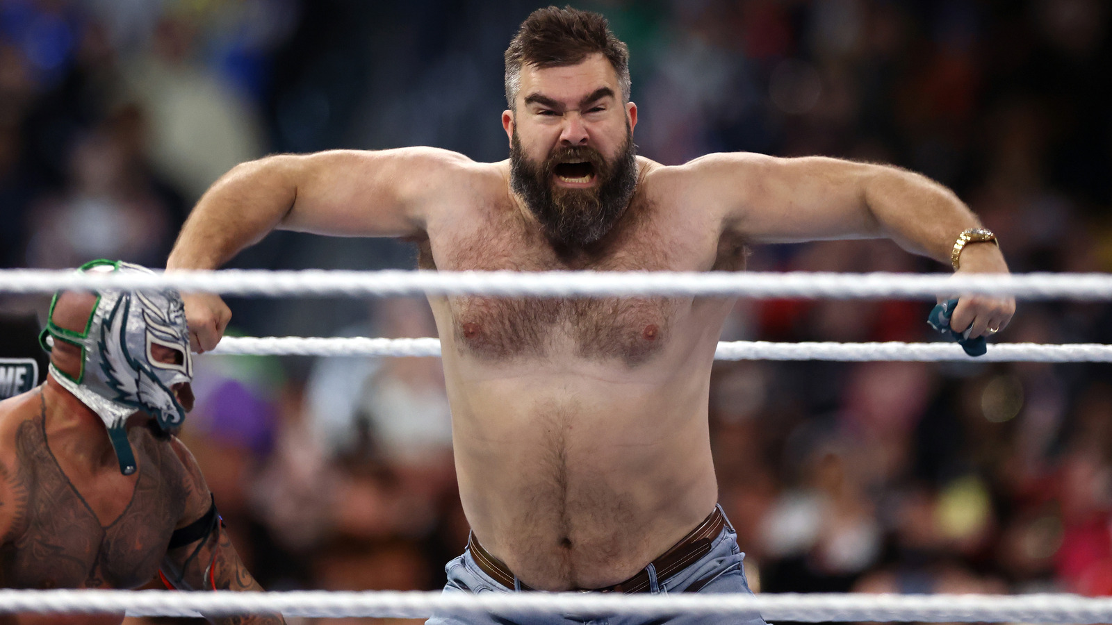 Backstage Details Behind Jason Kelce & Lane Johnson Appearing At WWE WrestleMania 40