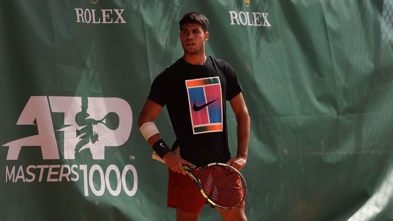 Alcaraz (forearm) withdraws from Monte Carlo