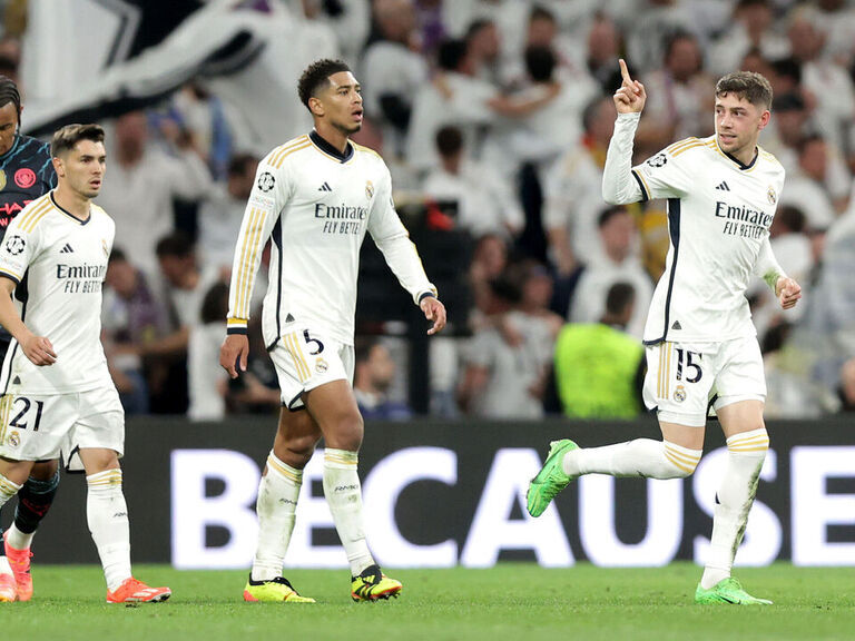 Watch: Valverde's volley caps epic 3-3 draw between Madrid, Man City