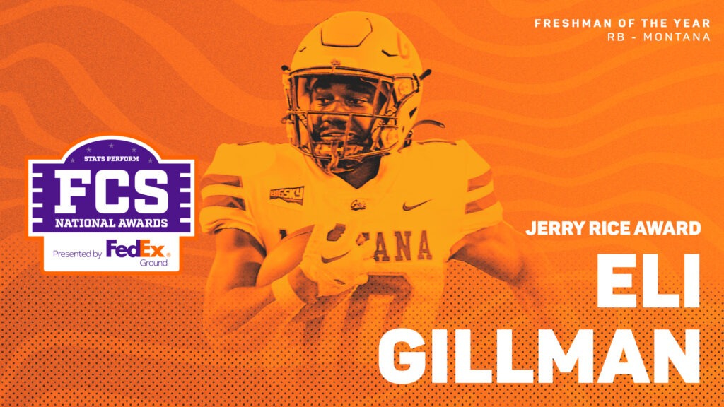 Montana Freshman Running Back Eli Gillman Selected as 2023 Jerry Rice Award Recipient