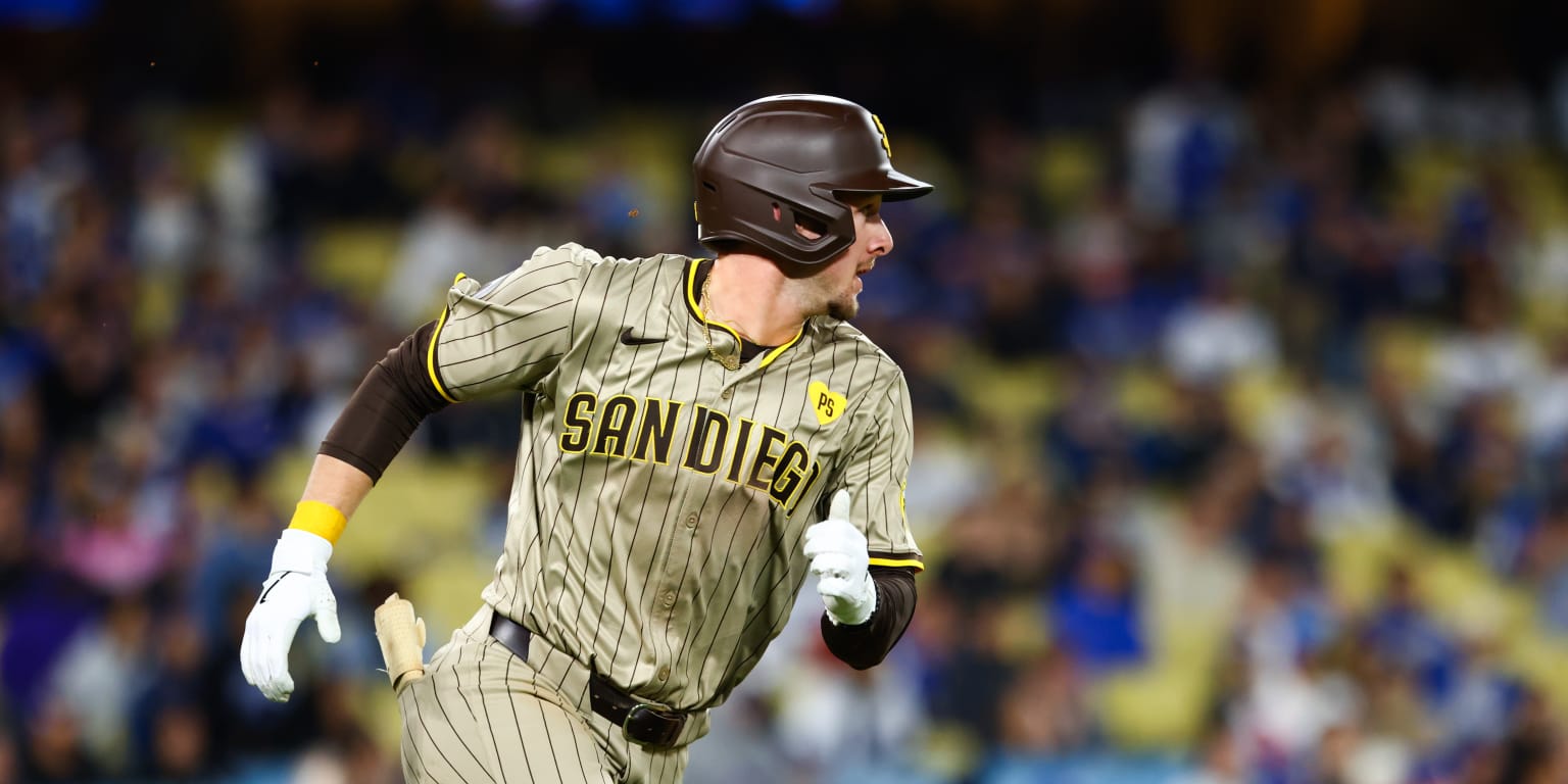 Padres slug way back, then Merrill beats LA in extras