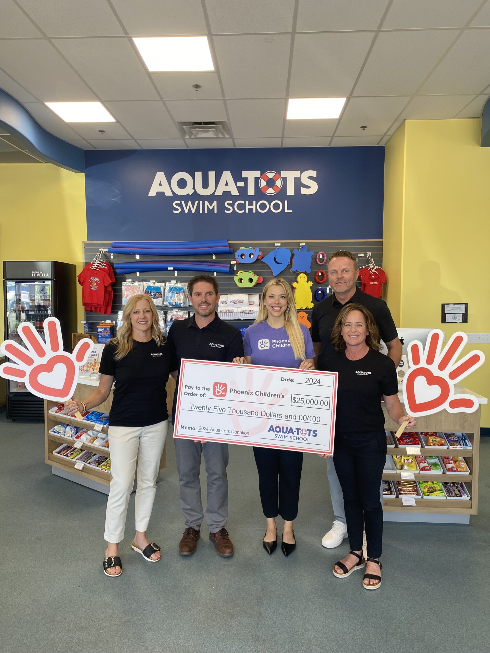Aqua-Tots Swim School Donates ,000 To Phoenix Children’s To Advance Hope And Healing For Children And Families