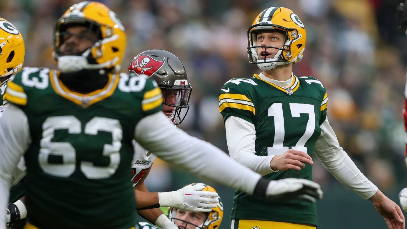 Packers' Anders Carlson in a three-way kicker competition Packers' Anders Carlson in a three-way kicker competition